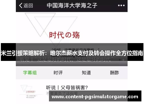 米兰引援策略解析：维尔杰薪水支付及转会操作全方位指南